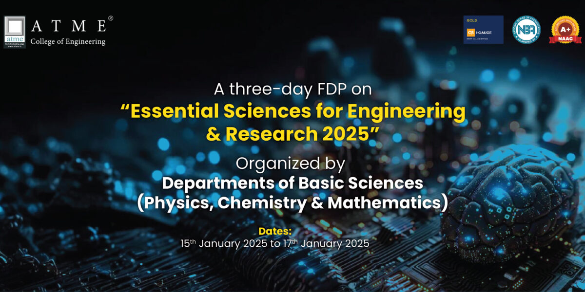A three-day FDP on “Essential Sciences for Engineering and Research 2025”