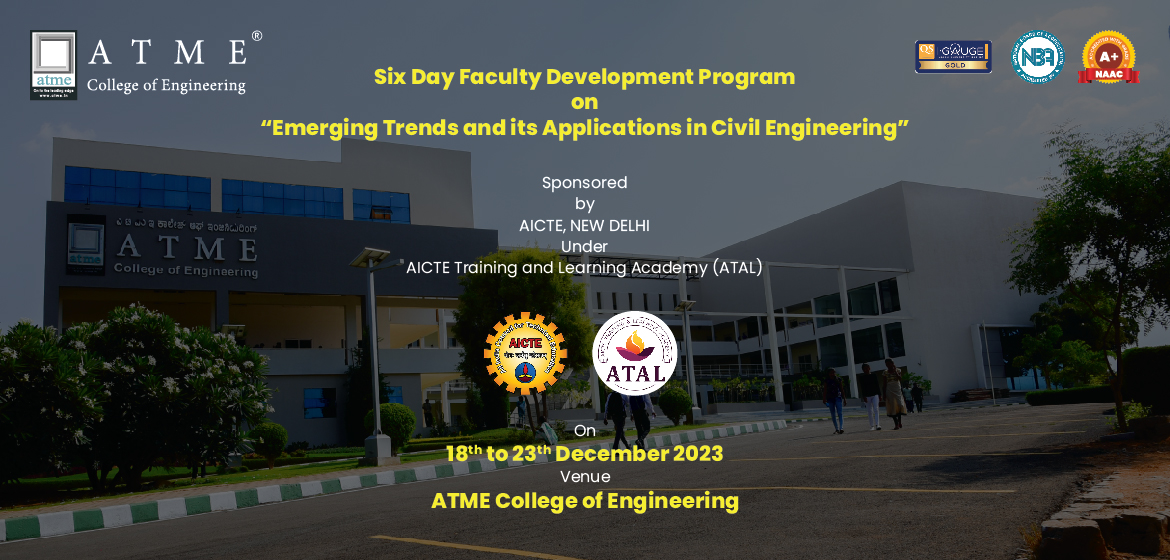 Six Day Faculty Development Program on “Emerging Trends and its Applications in Civil Engineering”