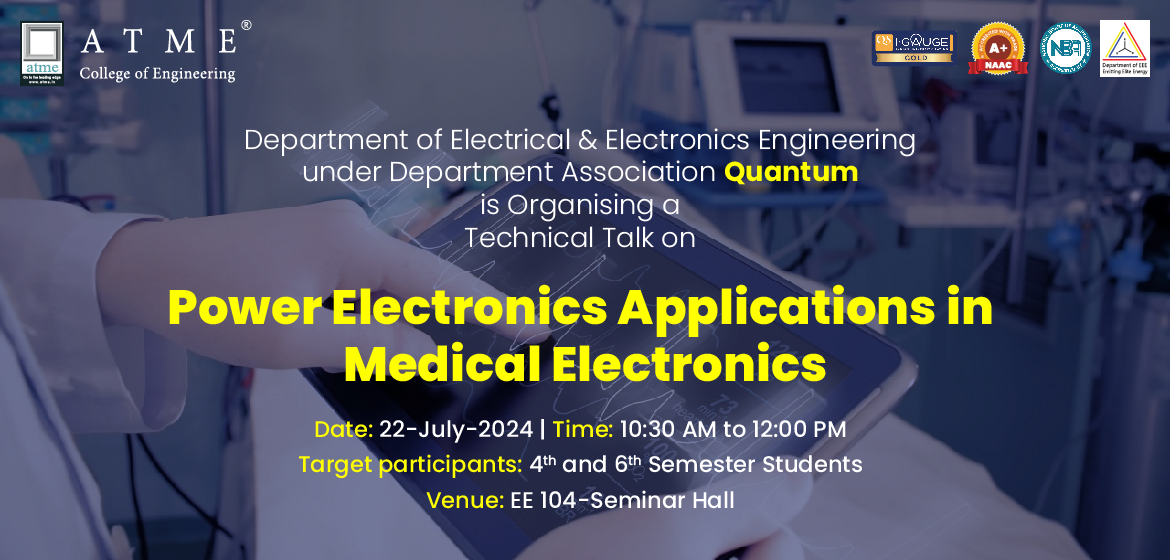 Technical Talk on Power Electronics Applications in Medical Electronics